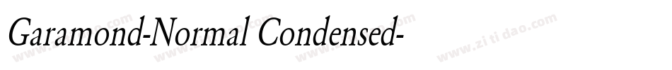 Garamond-Normal Condensed字体转换